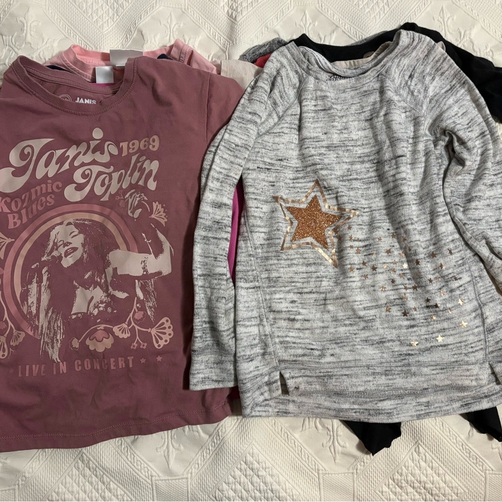 Bundle of 10 Girls Shirts Size 6